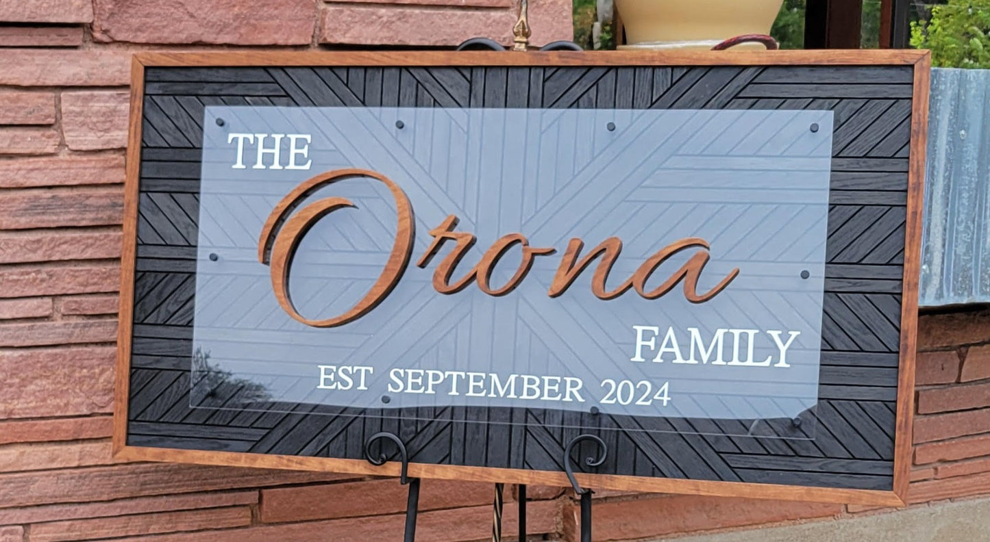 Wedding Welcome Sign | Family Name Sign