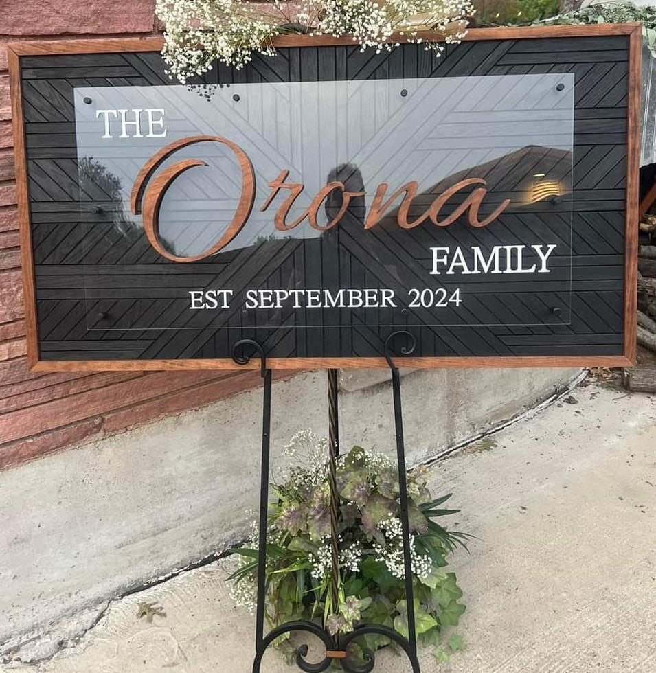 Wedding Welcome Sign | Family Name Sign