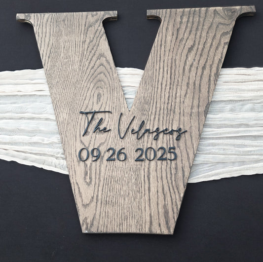 Guestbook Sign - Wood Letter