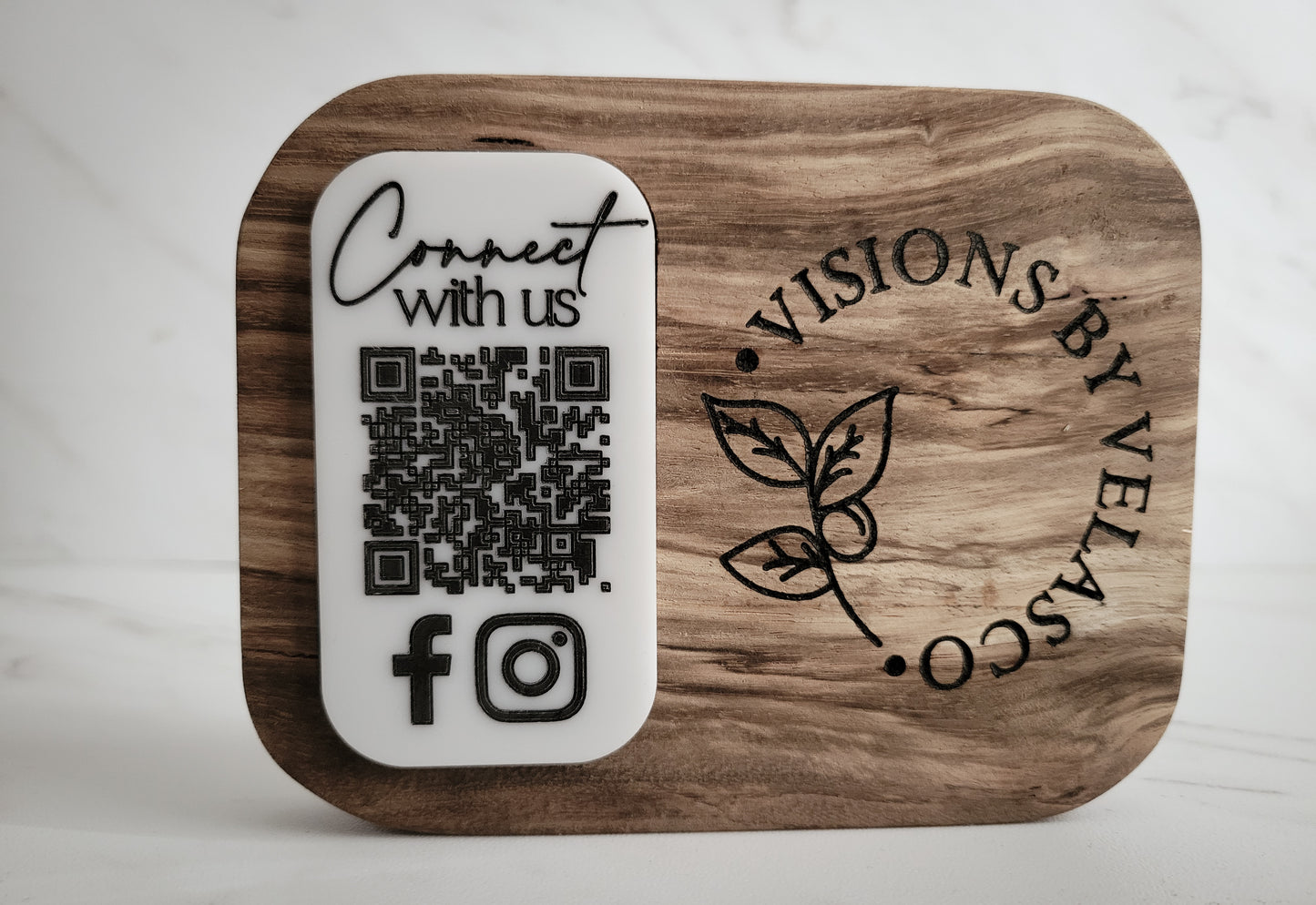 Social media sign | Business sign | Menu sign | QR Code 