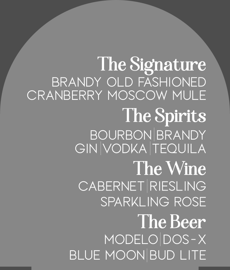 Wedding Acrylic Bar Menu Sign