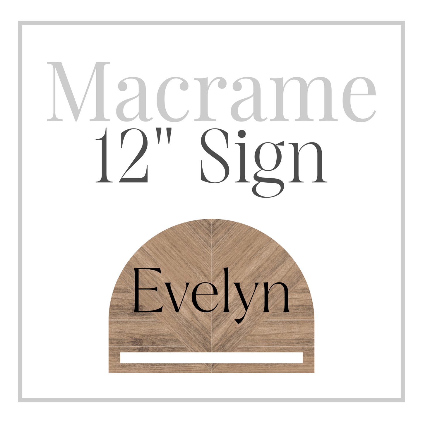 Macrame Sign